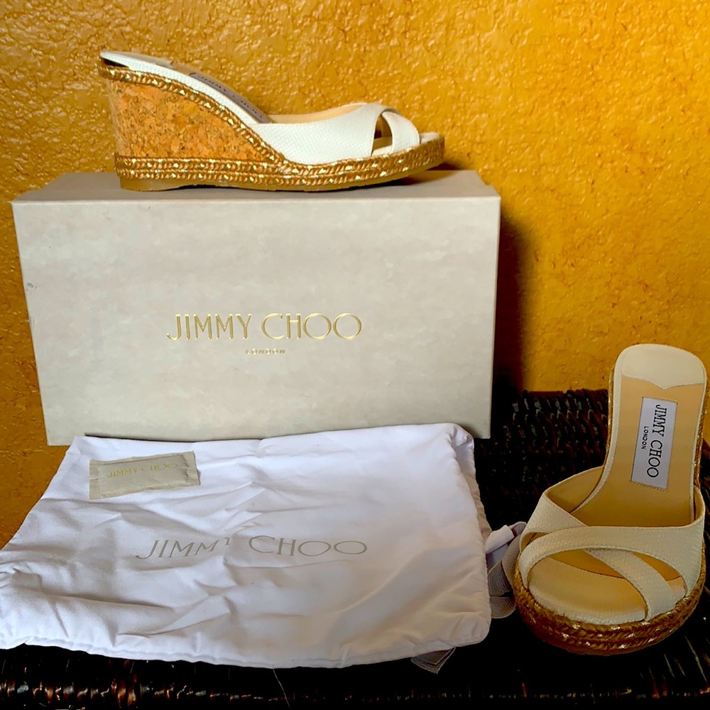 JIMMY CHOO LONDON Women Wedge Shoe Size 5 USA